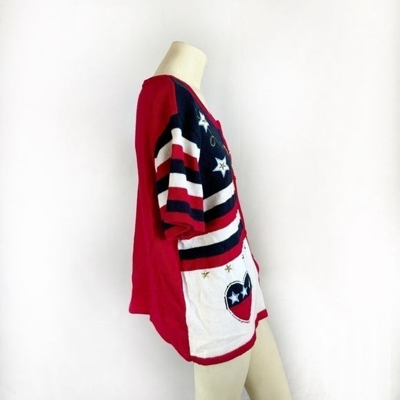 Knit & Pearl Knitted Americana Vintage Sweater - Picture 2 of 7